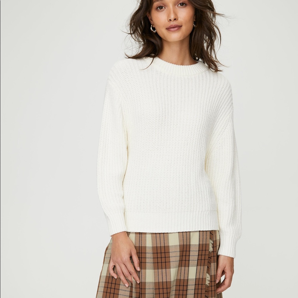 Aritzia blue chenille sweater